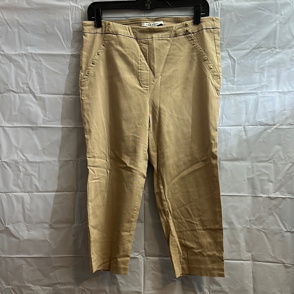 Zac & Rachel Tan stretchy Cropped Pants size 12